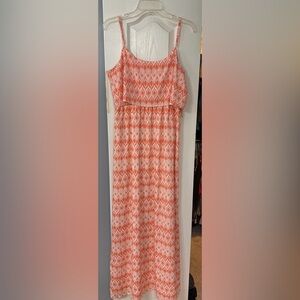 Orange Patterned Women's Dress